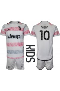 Juventus Paul Pogba #10 Babyklær Borte Fotballdrakt til barn 2023-24 Korte ermer (+ Korte bukser)